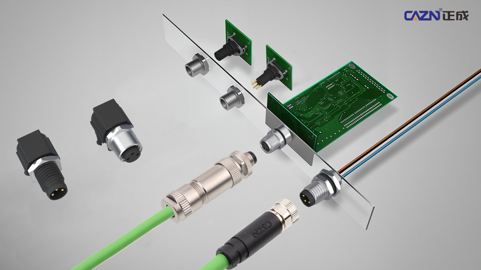 CAZN | M8 Connectors: Panel-Mount vs. Cable-End Space Requirements